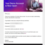 Step 3 - City Index Welcome Email